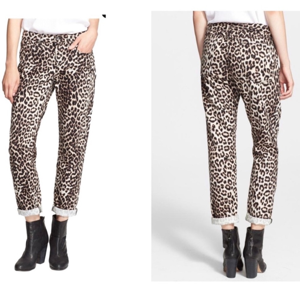 Rag & Bone Cheetah Boyfriend Jeans size 28